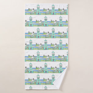 Badetuch; Leuchtturm 5 Badehandtuch