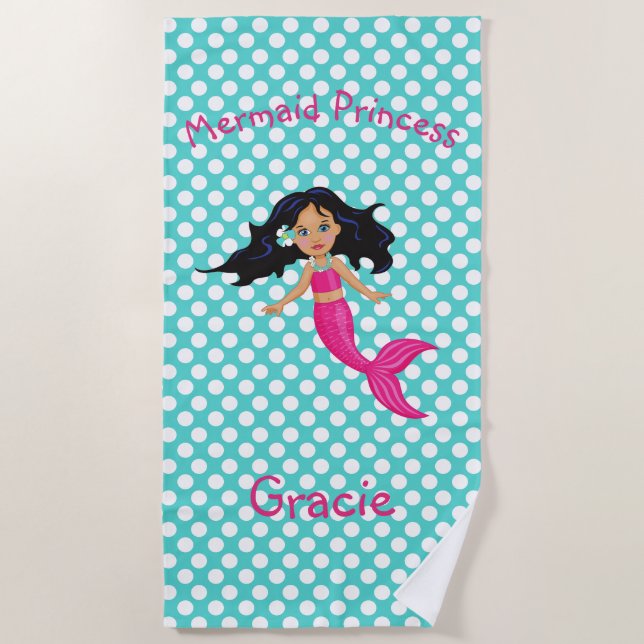Badetuch Meerjungfrau-Prinzessin- (Vorderseite)