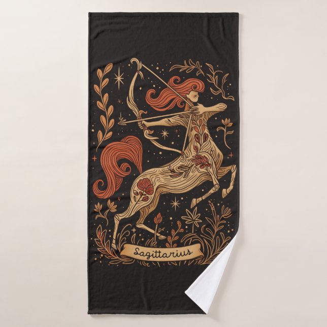 Badetuch Sagittarius Celestie Zodiac Art Badehandtuch (Badehandtuch)