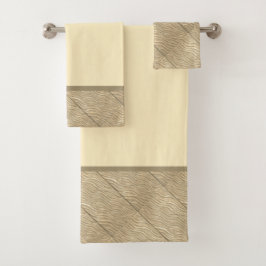 Badetuch-Set mit Goldwassermuster Badhandtuch Set