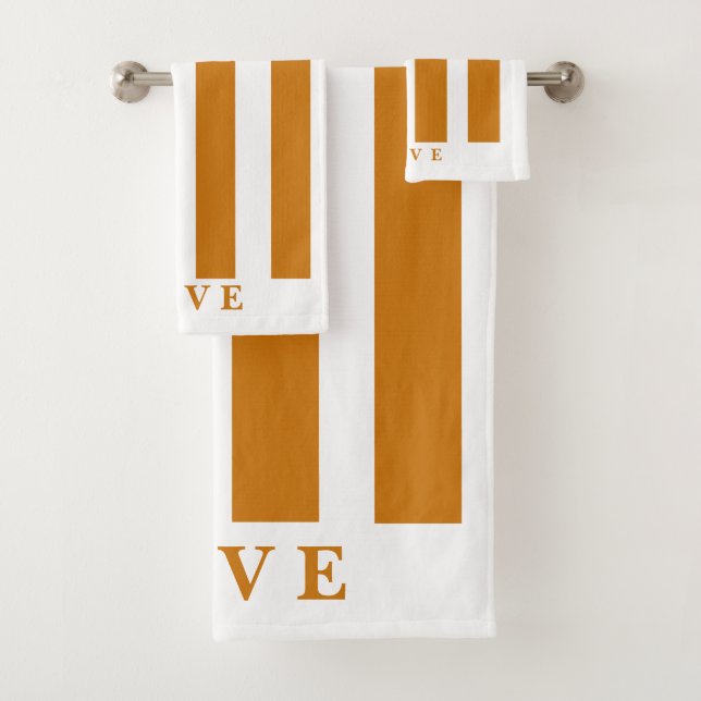 Badetuch Set - Orange & White (Insitu)