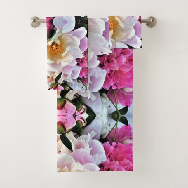 Badetuch Set - Rosa und Weiß (Insitu)