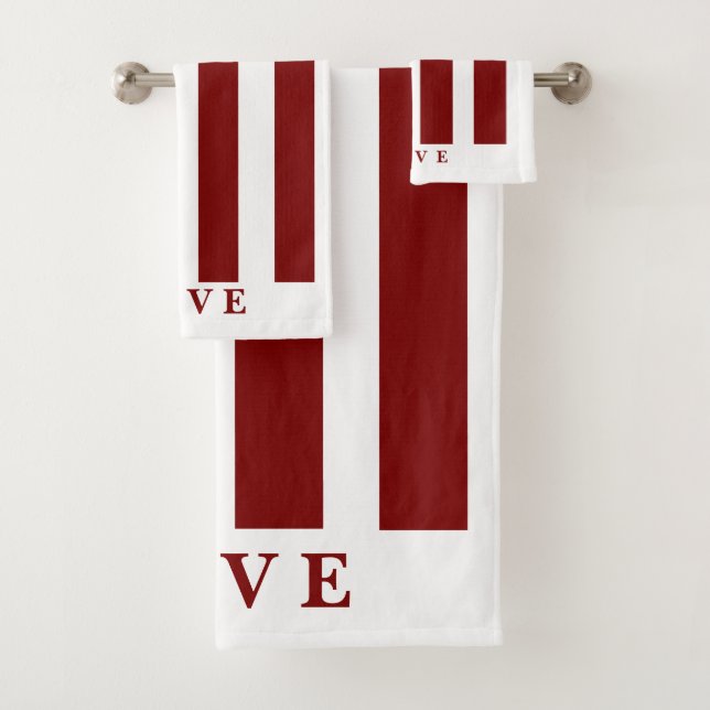 Badetuch Set - Rot und Weiß (Insitu)