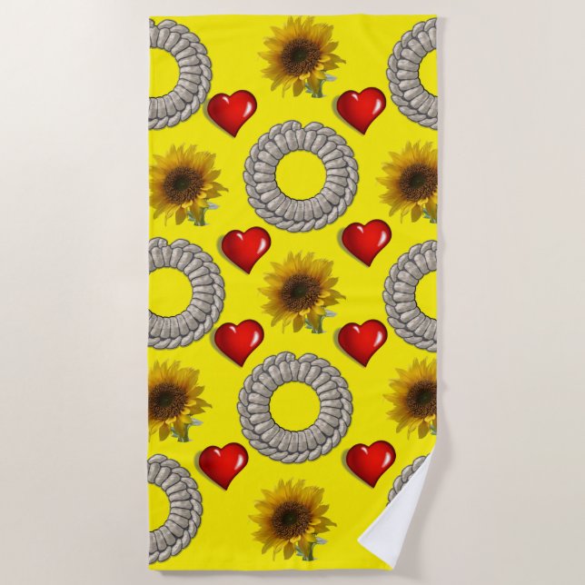 Badetücher für Sonnenblumen Strandtuch (Vorderseite)