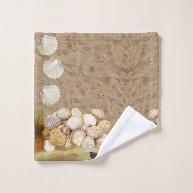 Badetücher Set Strand Clams Stones (Waschlappen)