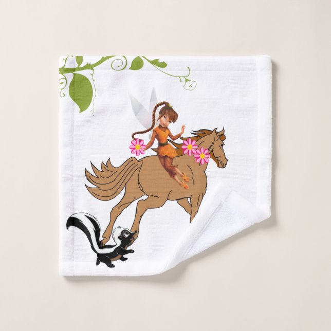 Badetücher Sets Brown Horse Skunk Blumenmühle (Waschlappen)