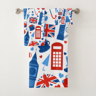 Badetücher - Symbole Londons Badhandtuch Set