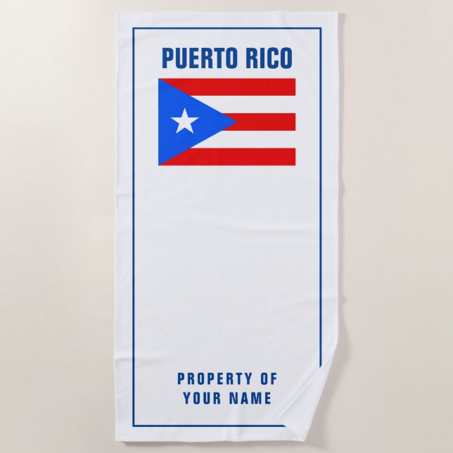 Badetuchgeschenk Puerto- Ricoflagge Strandtuch (Vorderseite)