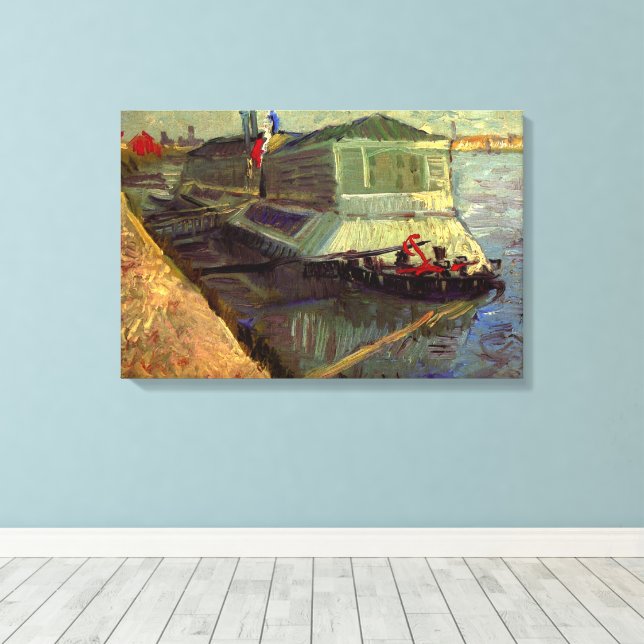 Badewanne auf Seine Asniere von Vincent van Gogh Leinwanddruck (Insitu (Holzboden))