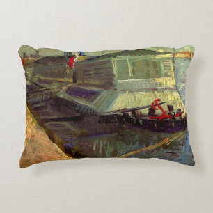 Badewanne auf Seine Asniere von Vincent van Gogh Zierkissen