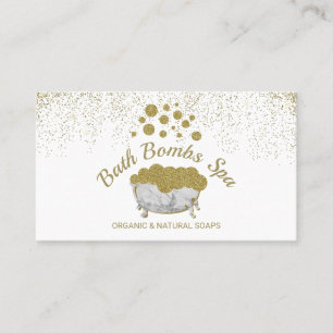 Badewanne Gold Shampoo Spa Seifenblasen Visitenkarte