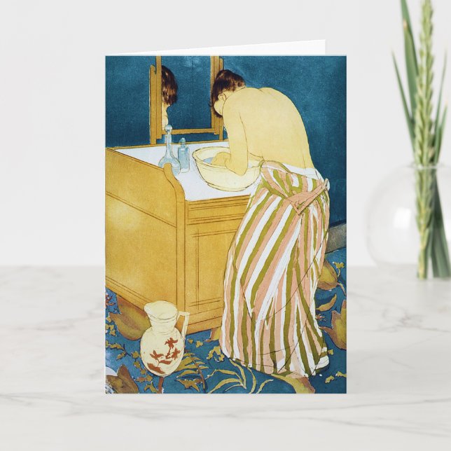 Badewanne, Mary Cassatt Karte (Vorderseite)