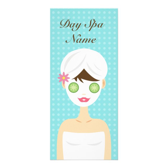 Badewanne mit Gesichtsmaske-Menü Werbekarte (Vorne)