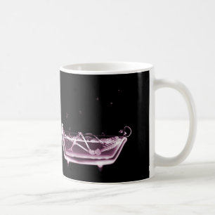 BADEWANNE-RÖNTGENBLICK-SKELETT - ROSA KAFFEETASSE