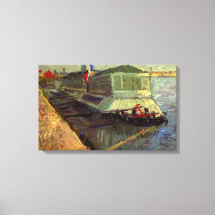 Badewiese an der Seine in Asniere von Van Gogh. Leinwanddruck