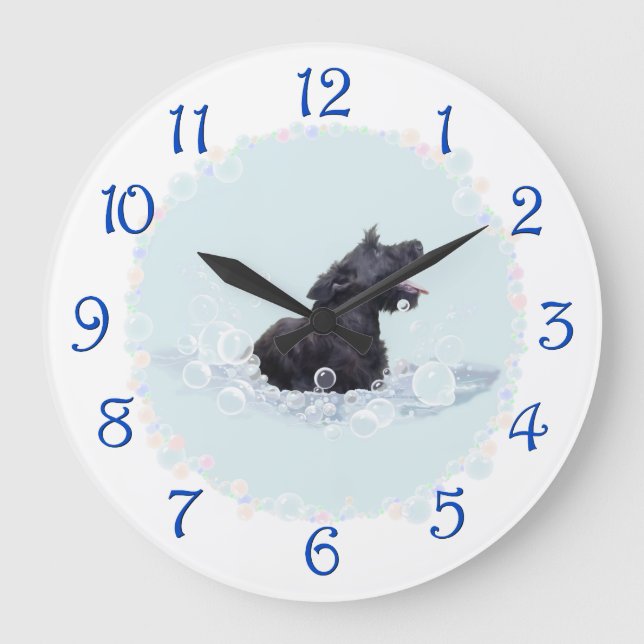 Badezeit Große Wanduhr (Vorderseite)