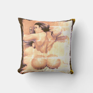 „Badezeit“ im Vintage-Stil Bild Kissen