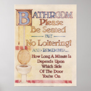 Badezimmer---Bitte setzen Sie Poster