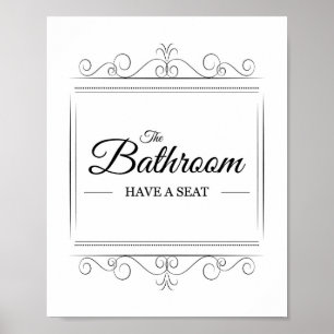 Badezimmer Haben Sie Einen Sitzplatz Lustiges Vint Poster