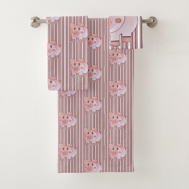 Badezimmer Handtuch Sets Schweine (Insitu)