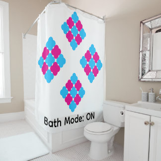 Badezimmer-Modus EIN Dopamine-Farben Quatrefoil-Mu Duschvorhang
