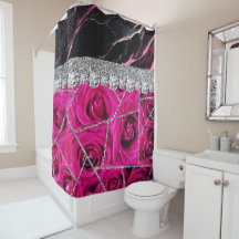 Badezimmer Räume Design Zuhause Schwarzer Glitzer