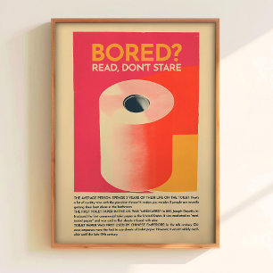 Badezimmer-Wandkunst Retro-Toiletten-Kunst-Drucke Poster