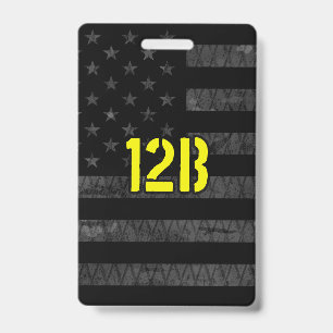 Badge 12B Combat Engineer Subdued American Flag