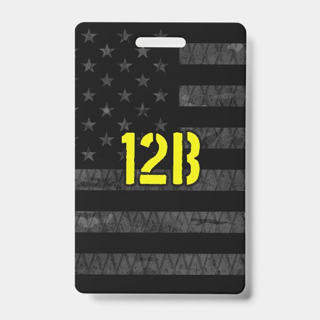 Badge 12B Combat Engineer Subdued American Flag (Avant)