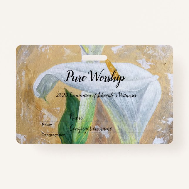 Badge 2025 Pure Worship acrylics customize text (Devant)