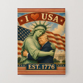 Badge 250 Ans Fierté Américaine Amour USA