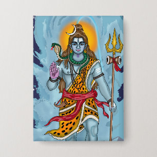 Badge à bouton Lord Shiva