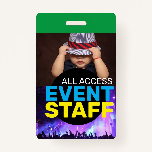 Badge Accès au personnel des événements (Devant)
