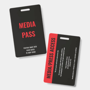 Badge Accès personnalisé au festival de concert Red Medi