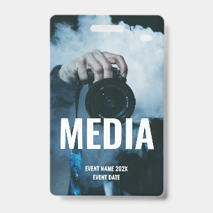 Badge Accès personnalisé aux médias pour festival de con