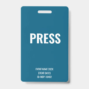 Badge Accès personnalisé aux médias pour le concert fest