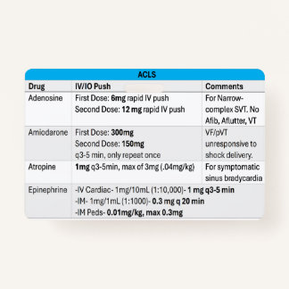 Badge ACLS/RSI/Insigne de sédation pour l'infirmière ED
