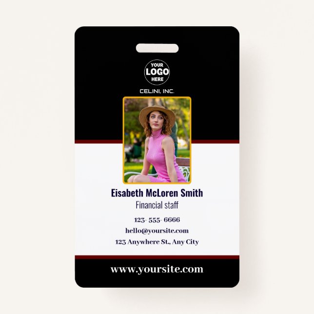 Badge Adage professionnel BlackSecurity : Photo & Compan (Devant)