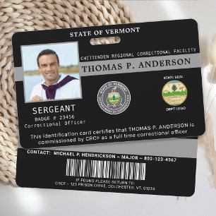 Badge Agent de correction Photo Professionnel ID de surv
