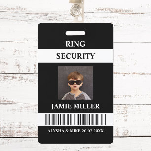 Badge Agent de sécurité de l'anneau - ID photo Porteur d