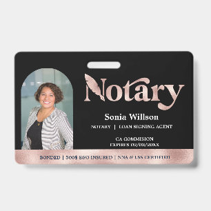 Badge Agent de signature de prêt Notaire public certifié