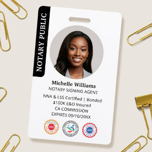 Badge Agent de signature Notaire Public de style Photo I