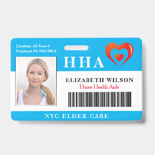 Badge Aide à la santé à domicile ID photo Médicale