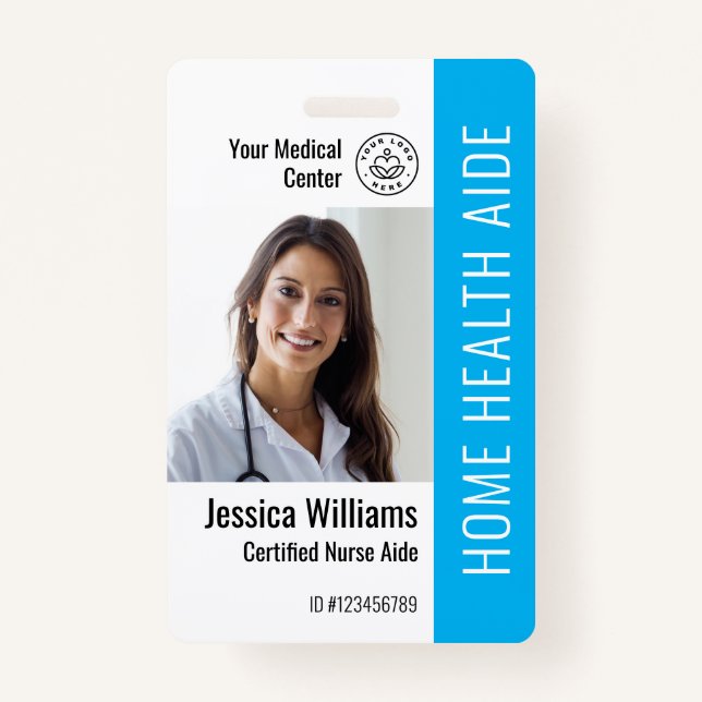Badge Aide en santé à domicile - Infirmière certifiée -  (Devant)