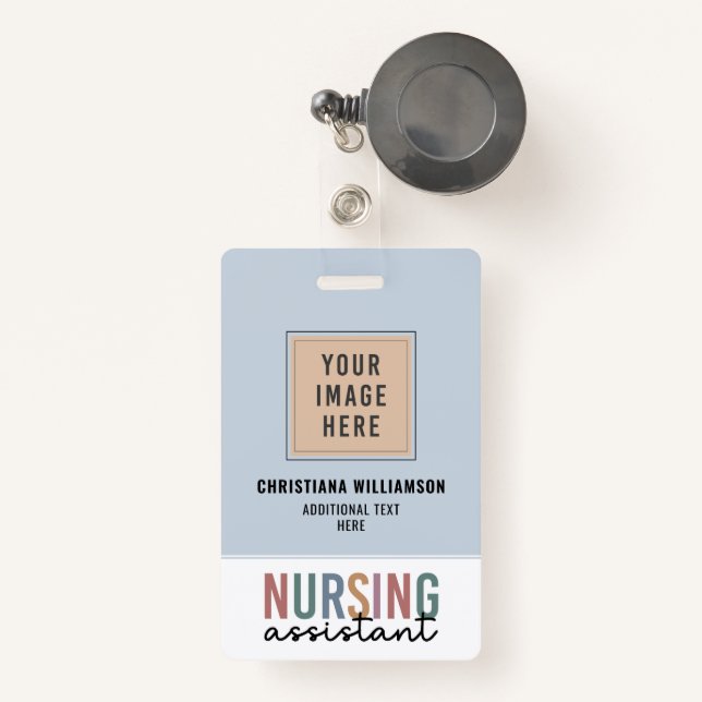 Badge Aide en soins infirmiers rétro AIIC Aide en soins  (Front with Retractable)