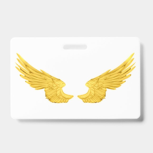 Badge Ailes d'ange doré tombées (Avant)