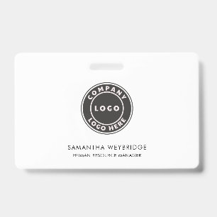 Badge Ajouter le logo de l'entreprise Nom de l'employé d