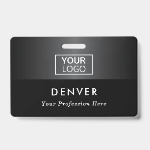 Badge Ajouter le logo nom de l'employé titre dégradé