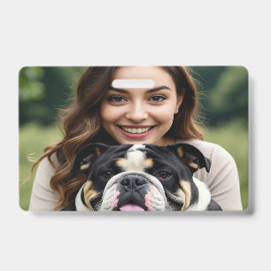 Badge Ajouter une photo de Bulldog Personnaliser