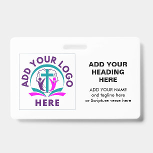 Badge AJOUTEZ VOTRE LOGO Église d'affaires